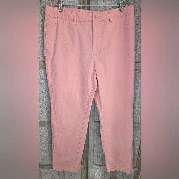 Vineyard Vines Mens Chino Pants Pink Size 32x30 Logo Pockets - Picture 1 of 7